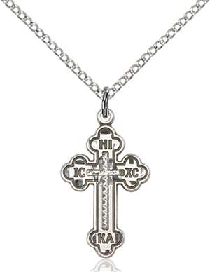 0272SS/18SS <br/>Sterling Silver Russian Cross Pendant