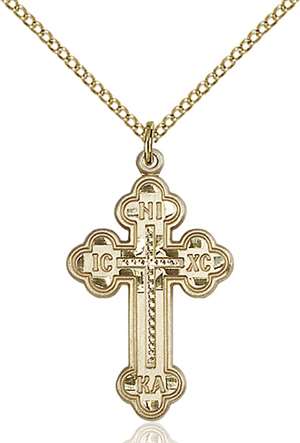 0273GF/18GF <br/>Gold Filled Russian Cross Pendant