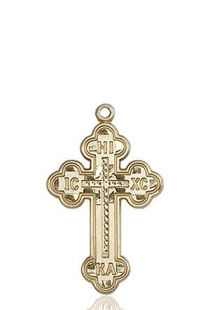 0273KT <br/>14kt Gold Russian Cross Medal