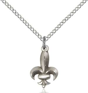 0293SS/18SS <br/>Sterling Silver Fleur de Lis Pendant