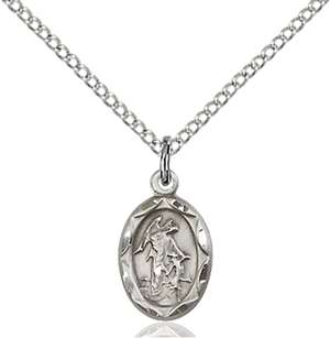 0301ESS/18SS <br/>Sterling Silver Guardian Angel Pendant