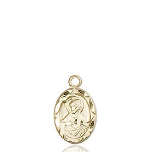 0301SKT <br/>14kt Gold Scapular Medal