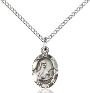 0301TSS/18SS <br/>Sterling Silver St. Theresa Pendant