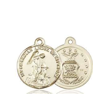 0341KT1 <br/>14kt Gold Guardian Angel / Air Force Medal