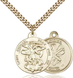 0342GF5/24G <br/>Gold Filled St. Michael the Archangel Pendant