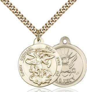 0342GF6/24G <br/>Gold Filled St. Michael the Archangel Pendant