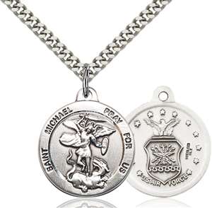 0342SS1/24S <br/>Sterling Silver St. Michael the Archangel Pendant