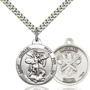 0342SS5/24S <br/>Sterling Silver St. Michael the Archangel Pendant