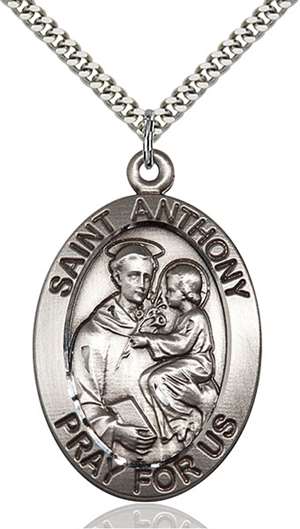 0421SS/24S <br/>Sterling Silver St. Anthony Pendant