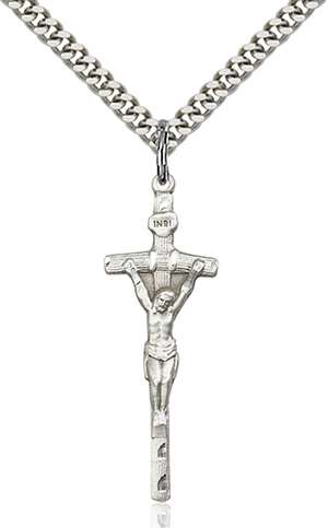 0564SS/24S <br/>Sterling Silver Papal Crucifix Pendant