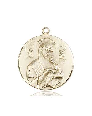 0567KT <br/>14kt Gold O/L of Perpetual Help Medal