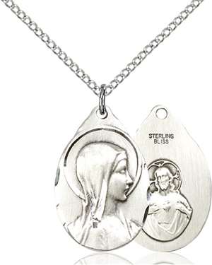 0599SS/18SS <br/>Sterling Silver Sorrowful Mother Pendant