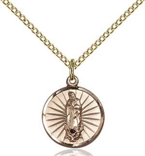 0601FGF/18GF <br/>Gold Filled O/L of Guadalupe Pendant