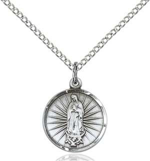 0601FSS/18SS <br/>Sterling Silver O/L of Guadalupe Pendant