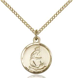 0601LGF/18GF <br/>Gold Filled O/L of La Salette Pendant