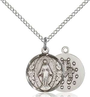 0601MSS/18SS <br/>Sterling Silver Miraculous Pendant
