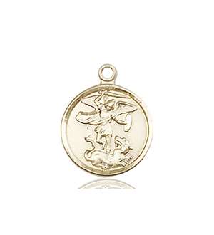 0601RKT <br/>14kt Gold St. Michael the Archangel Medal