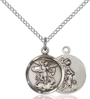 0601RSS/18SS <br/>Sterling Silver St. Michael the Archangel Pendant