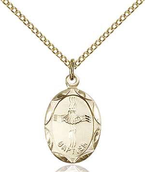 0612BAGF/18GF <br/>Gold Filled Baptism Pendant