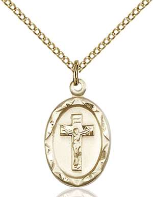 0612CFGF/18GF <br/>Gold Filled Crucifix Pendant