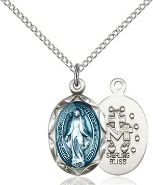 0612EMSS/18SS <br/>Sterling Silver Miraculous Pendant