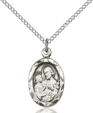 0612KSS/18SS <br/>Sterling Silver St. Joseph Pendant