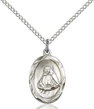 0612OSS/18SS <br/>Sterling Silver St. Frances Cabrini Pendant