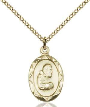 0612PIGF/18GF <br/>Gold Filled St. Pio of Pietrelcina Pendant