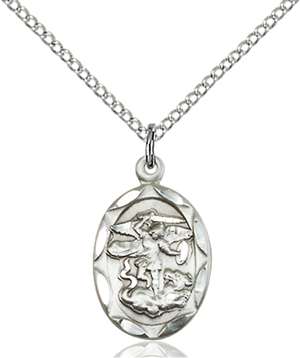0612RSS/18SS <br/>Sterling Silver St. Michael the Archangel Pendant