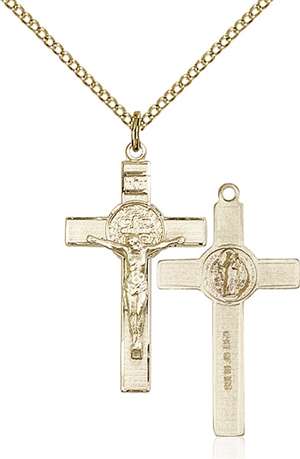 0625GF/18GF <br/>Gold Filled St. Benedict Crucifix Pendant