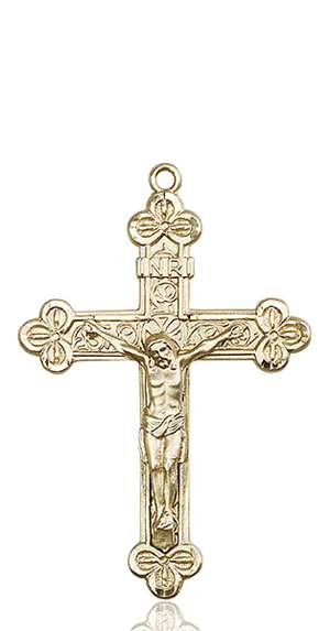 0639KT <br/>14kt Gold Crucifix Medal