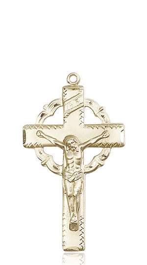 0640KT <br/>14kt Gold Crucifix Medal