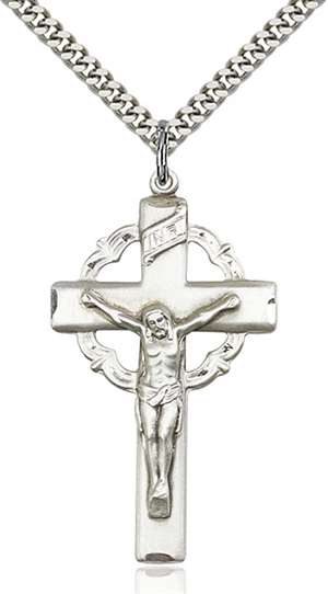 0640SS/24S <br/>Sterling Silver Crucifix Pendant