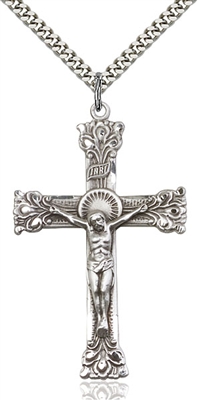 0641SS/24S <br/>Sterling Silver Crucifix Pendant