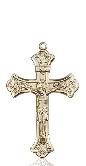 0642KT <br/>14kt Gold Crucifix Medal