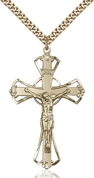 0643GF/24G <br/>Gold Filled Crucifix Pendant