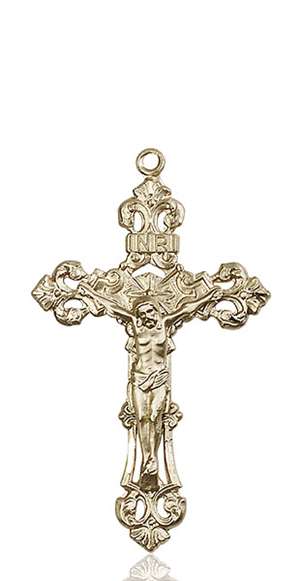 0647KT <br/>14kt Gold Crucifix Medal