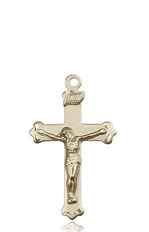 0651KT <br/>14kt Gold Crucifix Medal