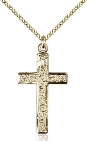 0652YGF/18GF <br/>Gold Filled Cross Pendant