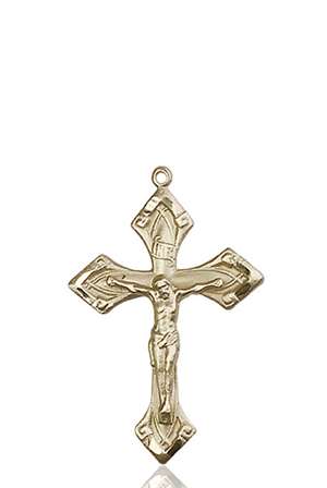 0663KT <br/>14kt Gold Crucifix Medal