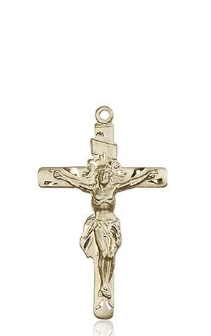 0668KT <br/>14kt Gold Crucifix Medal