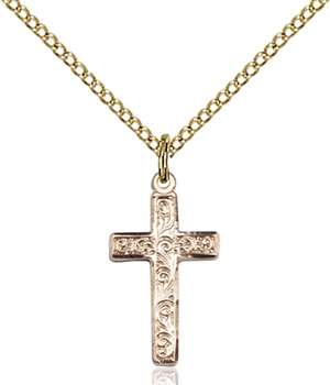 0672YGF/18GF <br/>Gold Filled Cross Pendant