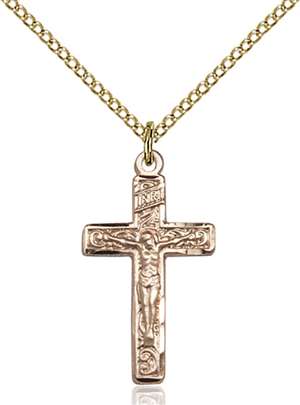 0673GF/18GF <br/>Gold Filled Crucifix Pendant