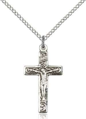 0673SS/18SS <br/>Sterling Silver Crucifix Pendant