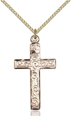 0674YGF/18GF <br/>Gold Filled Cross Pendant