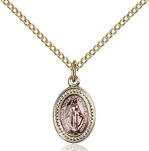 0700PGF/18GF <br/>Gold Filled Miraculous Pendant