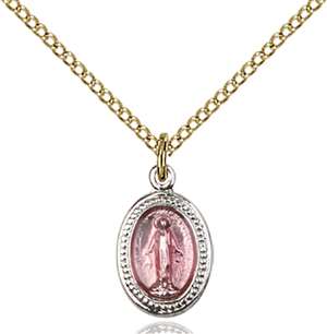 0700PSSG/18GF <br/>Gold Plated Sterling Silver Miraculous Pendant
