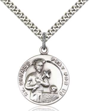 0701GSS/24S <br/>Sterling Silver St. Gerard Pendant