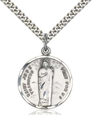 0701JSS/24S <br/>Sterling Silver St. Jude Pendant