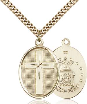 0783GF1/24G <br/>Gold Filled Cross / Air Force Pendant